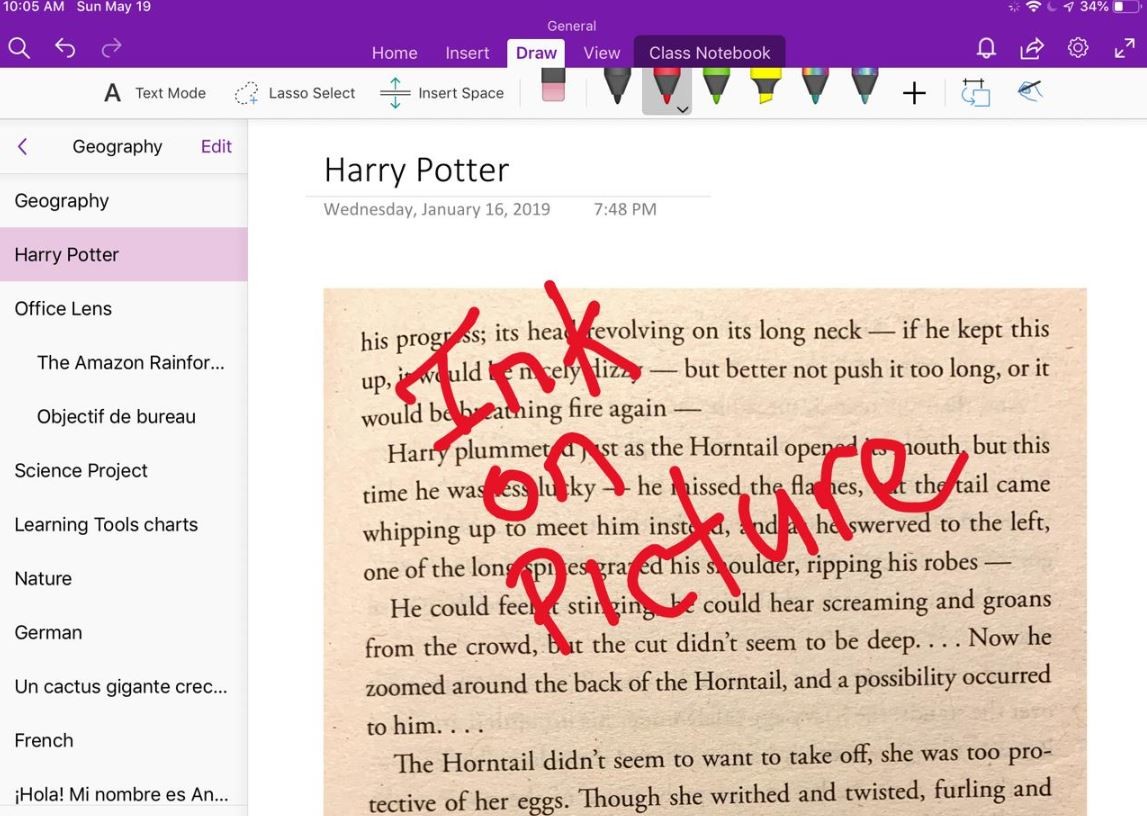 using ipad as to draw for mac onenote